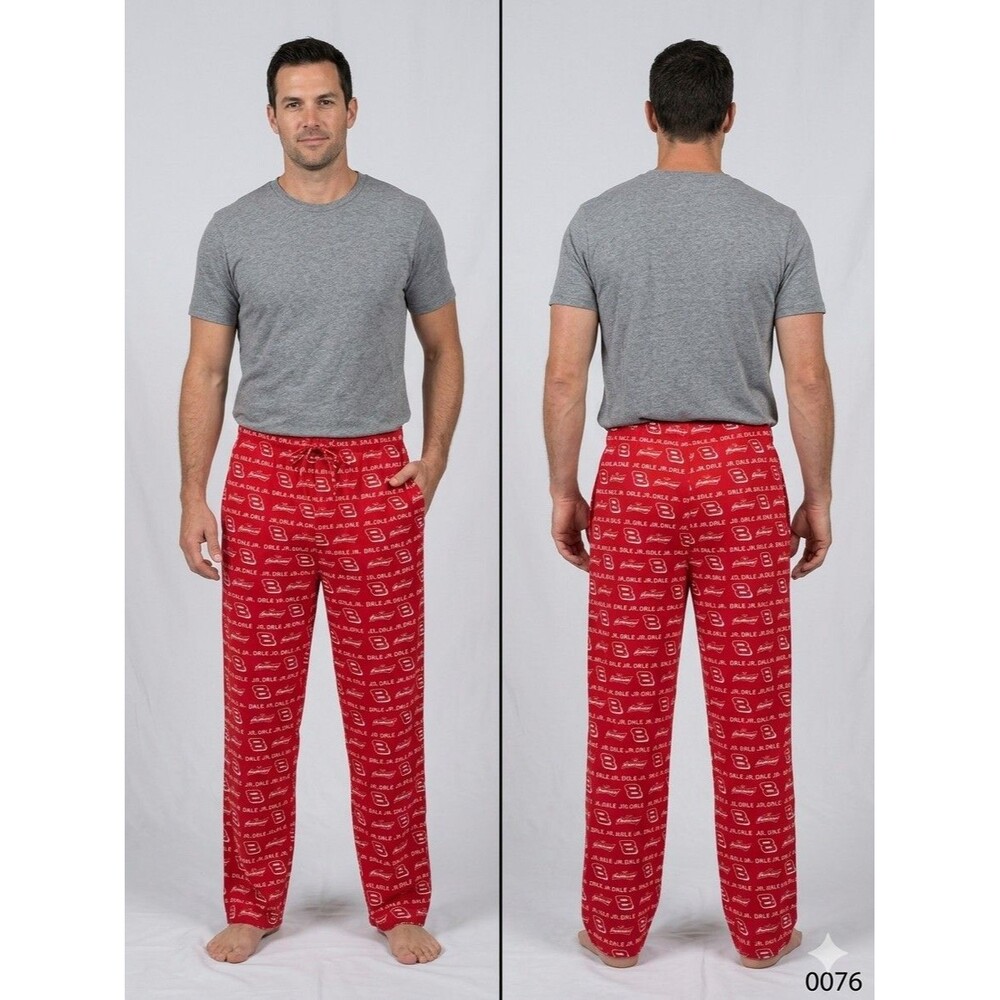 Dale Jr. #8 Budweiser Racing Lounge Pants Red With Pockets Mens Size M 0076